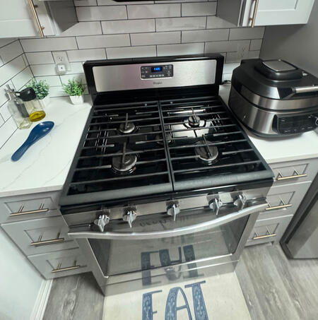 A bright kitchen with clean surfaces"