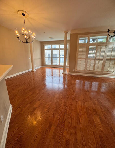 Polished hardwood floors Immaculately clean and professionally cleaned home interior